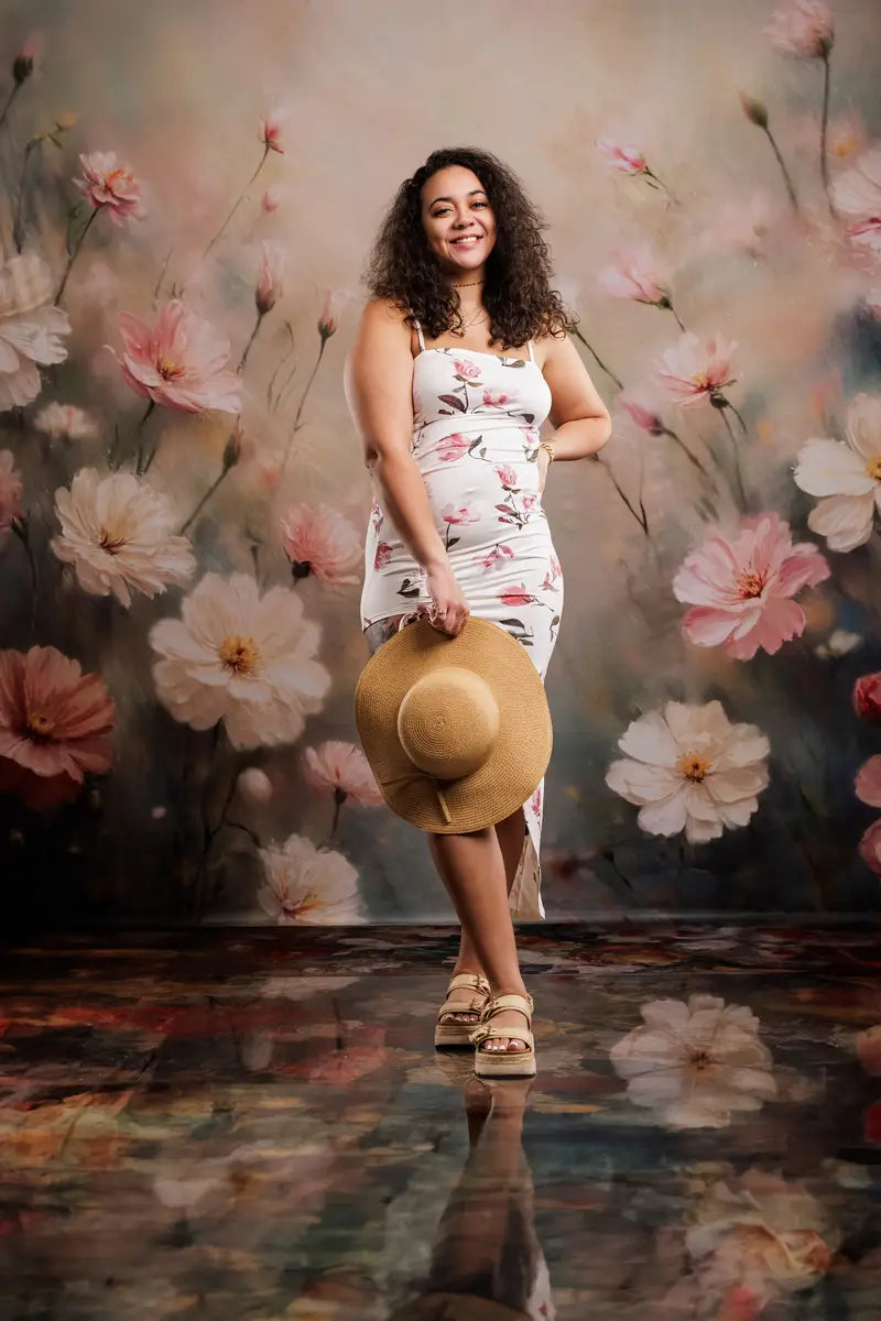 Kate Spring Fine Art Pastel Floral Backdrop Designed by Emetselch